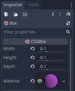 Dust box settings